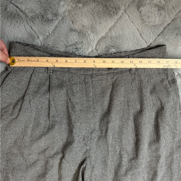 TOAST Plaid Wool Pleat Front Houndstooth Trousers UK Size 16 US Size 12 XL - Picture 11 of 14